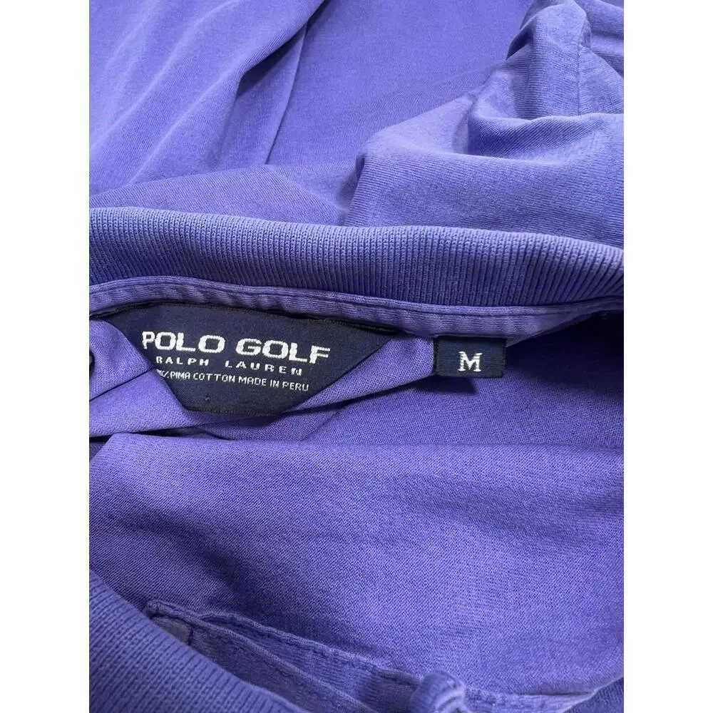 Polo Golf Ralph Lauren Mens Shirt Medium Golf Polo Pima Cotton Purple
